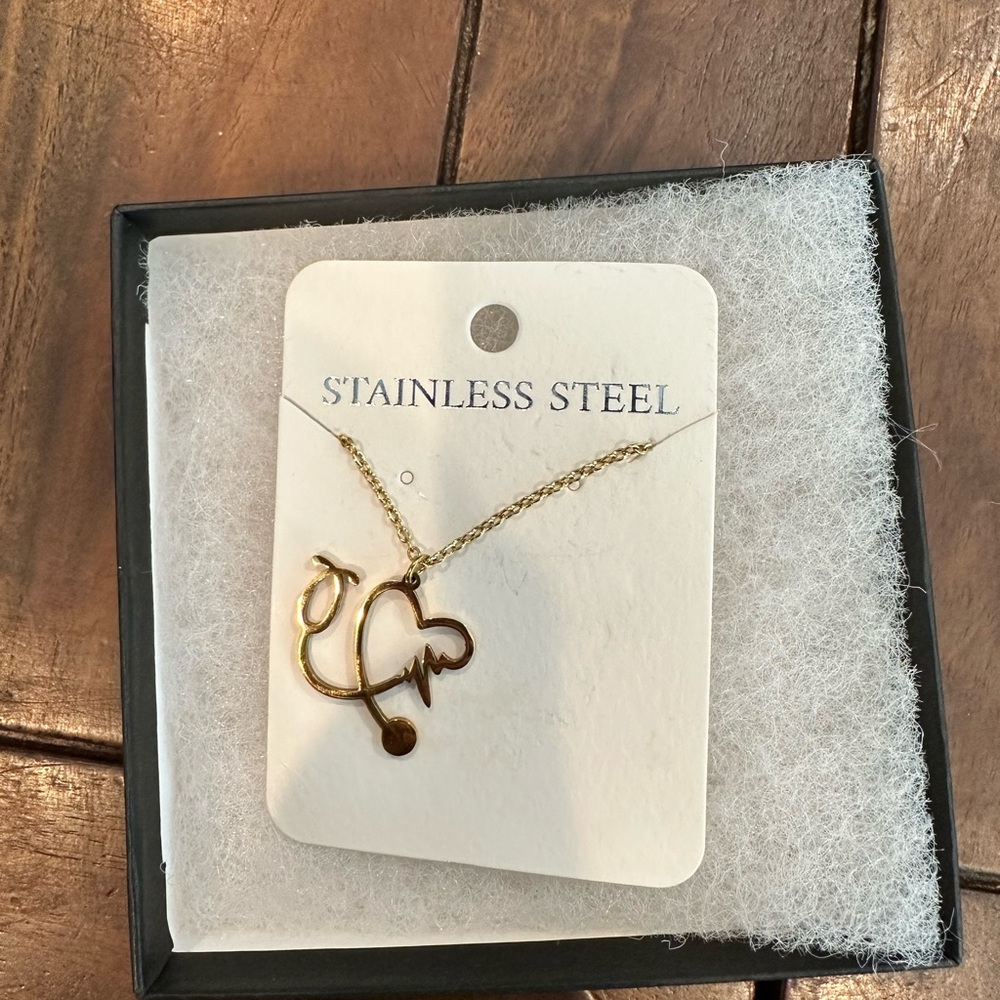 Stethoscope Heart Necklace